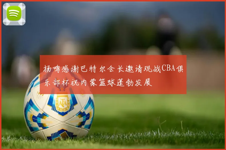 杨鸣感谢巴特尔会长邀请观战CBA俱乐部杯祝内蒙篮球蓬勃发展
